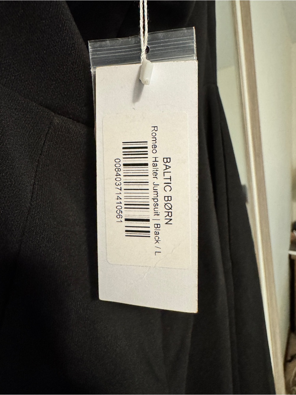 Baltic Born Romeo Halter Jumpsuit Black Large NWT - Picture 5 of 7